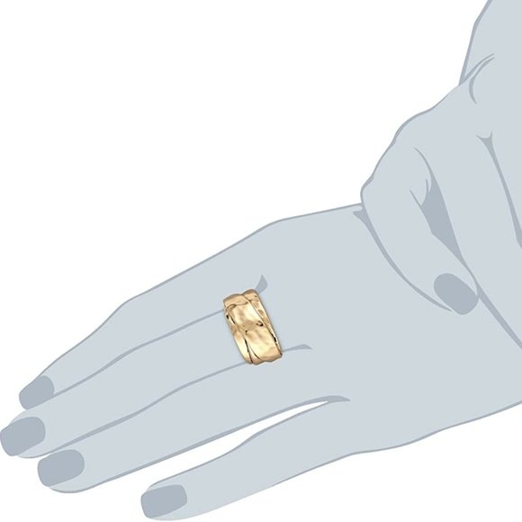 Bronzed Hammered Ring - Picture 2 of 3